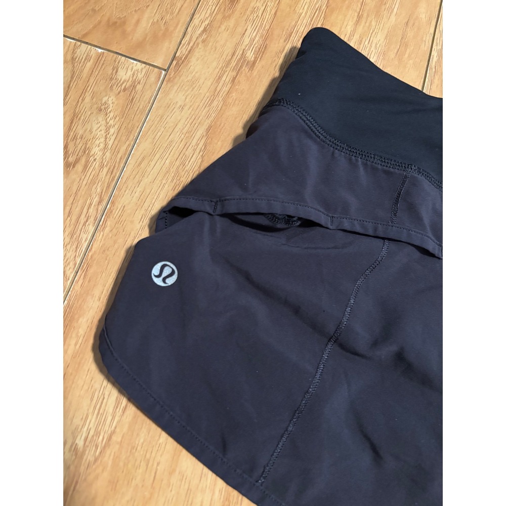 Lululemon Speed Up Low Rise Shorts Black 2" Inseam Size 4 Mini Running Vintage - Picture 4 of 9